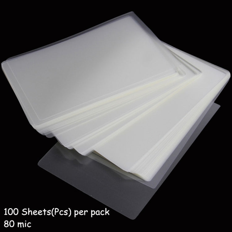 100pcs / Pack 3 Inch 80mic Thickness Clear Laminating Film Plastic film, 3 Inch 80mic