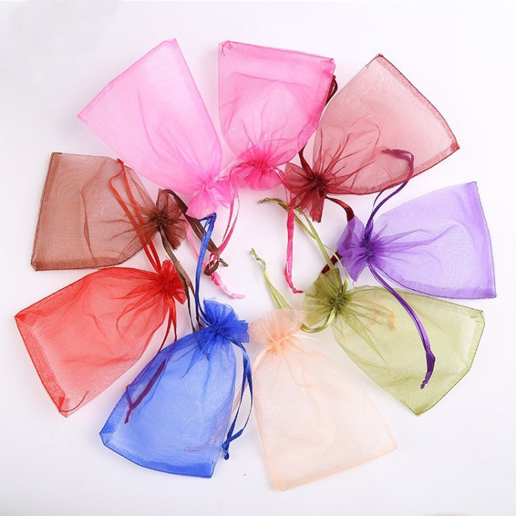 100 PCS Gift Bags Jewelry Organza Bag Wedding Birthday Party Drawable Pouches