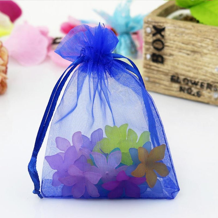 100 PCS Gift Bags Jewelry Organza Bag Wedding Birthday Party Drawable Pouches, 16X22cm, 9X12cm