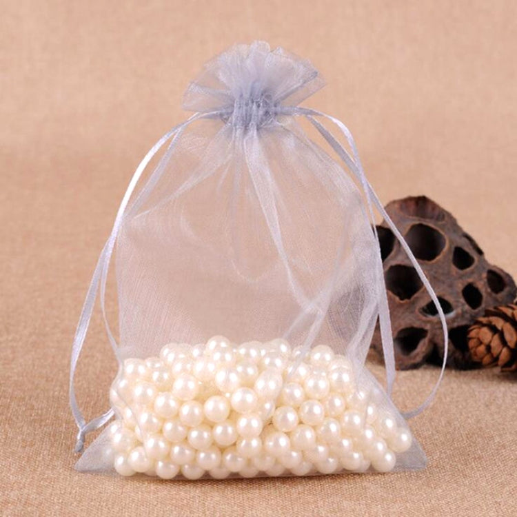 100 PCS Gift Bags Jewelry Organza Bag Wedding Birthday Party Drawable Pouches, 16X22cm, 9X12cm