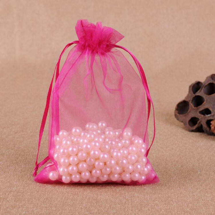 100 PCS Gift Bags Jewelry Organza Bag Wedding Birthday Party Drawable Pouches, 16X22cm, 9X12cm
