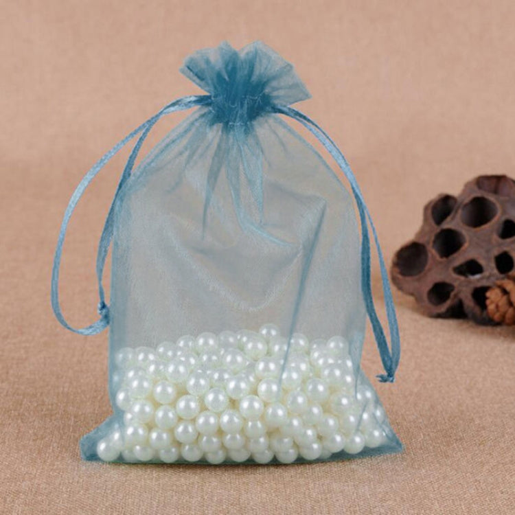 100 PCS Gift Bags Jewelry Organza Bag Wedding Birthday Party Drawable Pouches, 16X22cm, 9X12cm
