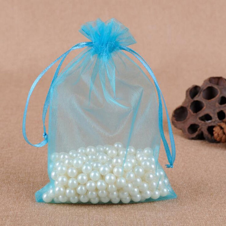 100 PCS Gift Bags Jewelry Organza Bag Wedding Birthday Party Drawable Pouches, 16X22cm, 9X12cm