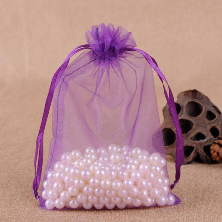 100 PCS Gift Bags Jewelry Organza Bag Wedding Birthday Party Drawable Pouches, 16X22cm, 9X12cm