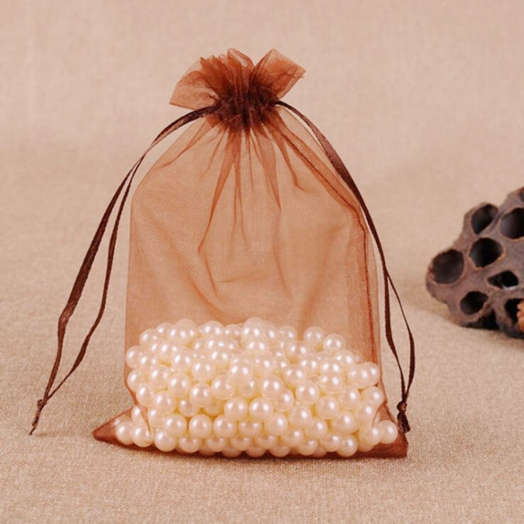 100 PCS Gift Bags Jewelry Organza Bag Wedding Birthday Party Drawable Pouches, 16X22cm, 9X12cm