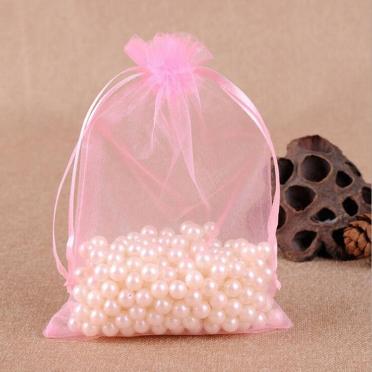 100 PCS Gift Bags Jewelry Organza Bag Wedding Birthday Party Drawable Pouches, 16X22cm, 9X12cm