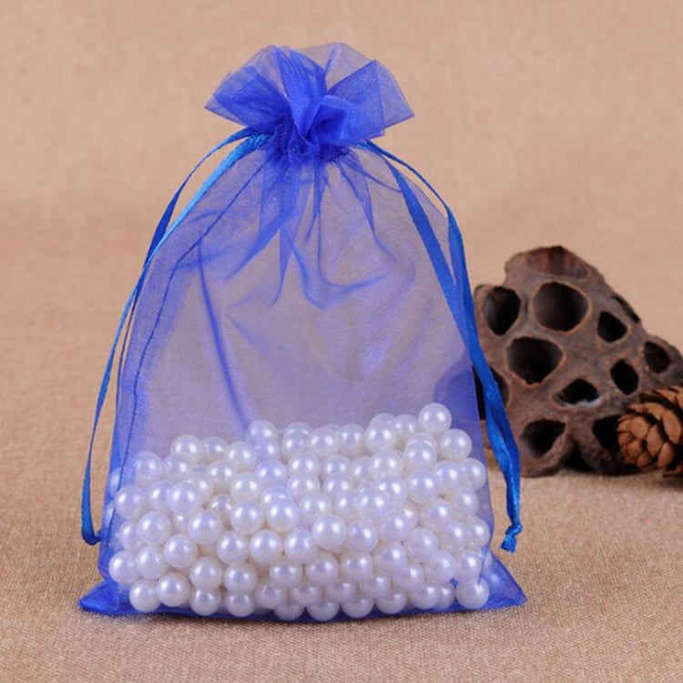 100 PCS Gift Bags Jewelry Organza Bag Wedding Birthday Party Drawable Pouches, 16X22cm, 9X12cm