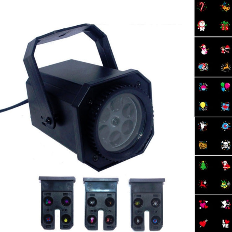 8W LED Stage Lighting Christmas Snowflake Pattern Projection Lamp Effect Laser Light