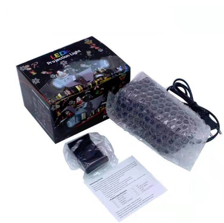 8W LED Stage Lighting Christmas Snowflake Pattern Projection Lamp Effect Laser Light