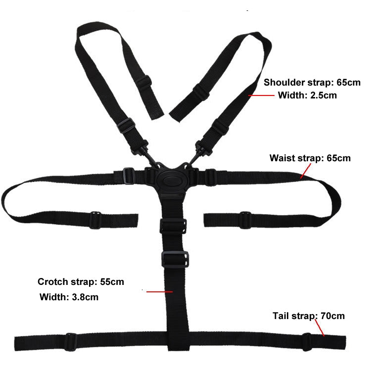 Five-point Child Safety Belt For Baby Stroller Seat Belt