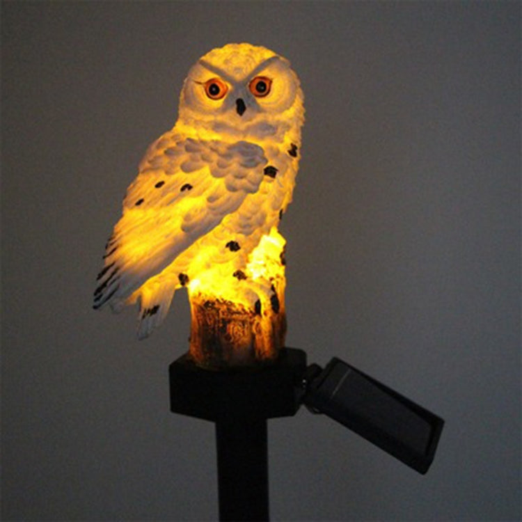 Solar Powered Owl Shape LED Night Light Garden Lawn Lamp