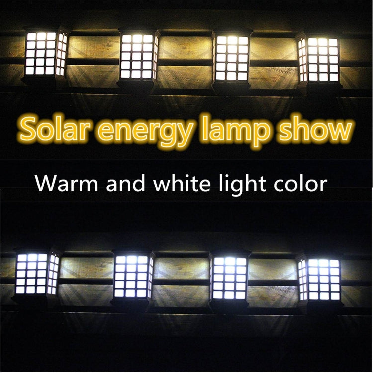 Extended Outdoor Solar Wall Lamp IP65 Waterproof Courtyard Garden Villa Wall Fence Stair Light, White Light, Warm White