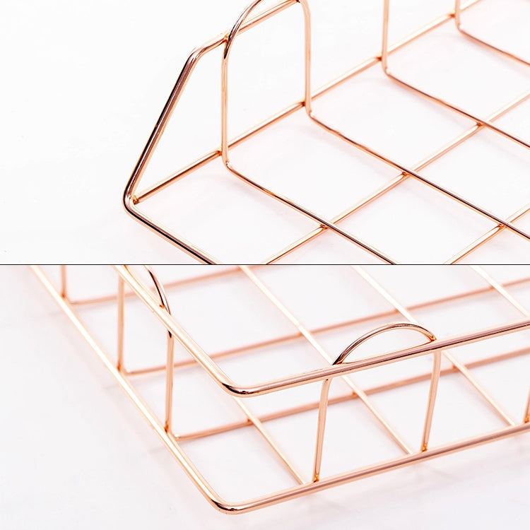 Folding Wrought Iron Letter Magazine Newspaper Holder Storage Rack File Tray Office Desk Organizer Supplies