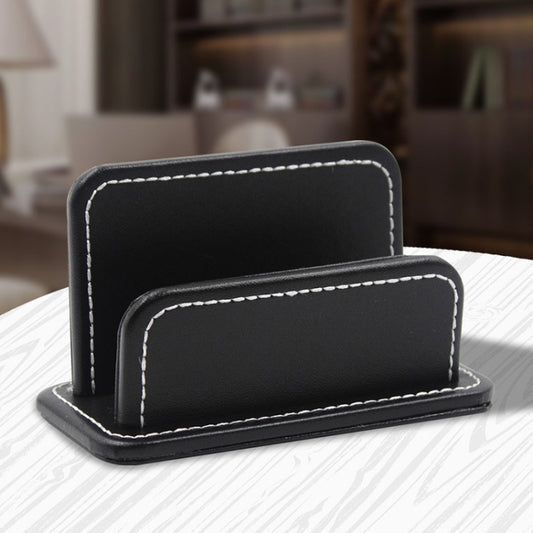 2 Blocks Office Stationery Leather Name Card Holder Stationery Bussiness  Office Home Card Holder