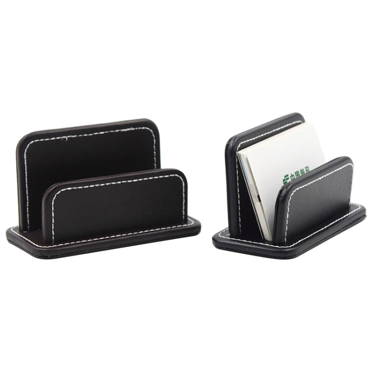 2 Blocks Office Stationery Leather Name Card Holder Stationery Bussiness  Office Home Card Holder