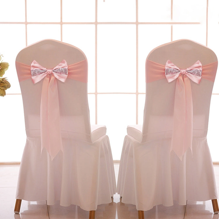 For Wedding Events Party Ceremony Banquet Christmas Decoration Chair Sash Bow Elastic Chair Ribbon Back Tie Bands Chair Sashes