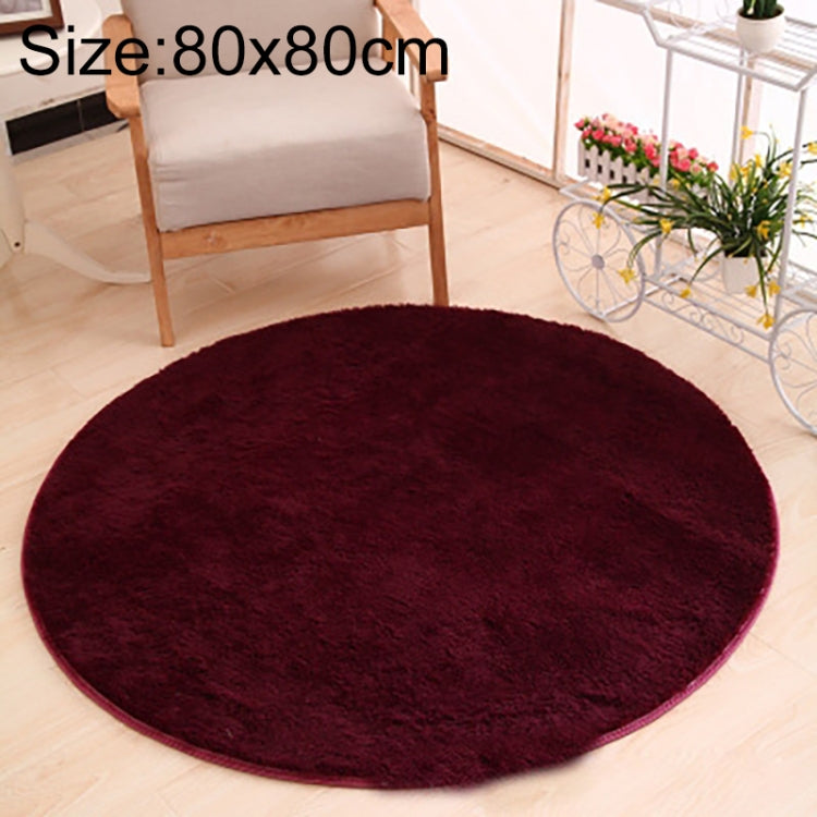 KSolid Round Carpet Soft Fleece Mat Anti-Slip Area Rug Kids Bedroom Door Mats