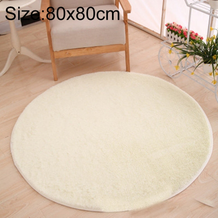 KSolid Round Carpet Soft Fleece Mat Anti-Slip Area Rug Kids Bedroom Door Mats