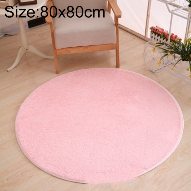 KSolid Round Carpet Soft Fleece Mat Anti-Slip Area Rug Kids Bedroom Door Mats