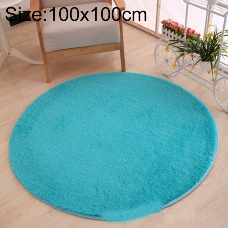 KSolid Round Carpet Soft Fleece Mat Anti-Slip Area Rug Kids Bedroom Door Mats