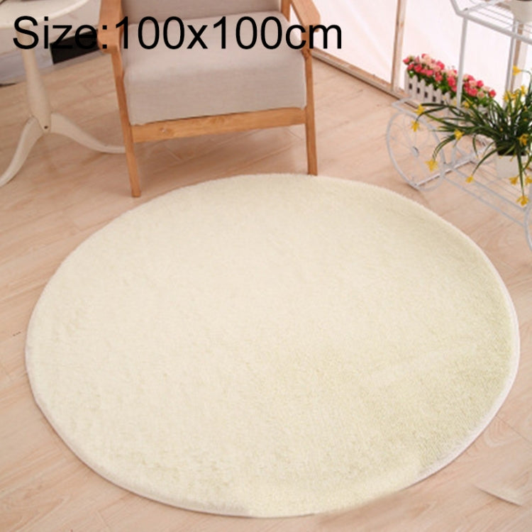 KSolid Round Carpet Soft Fleece Mat Anti-Slip Area Rug Kids Bedroom Door Mats