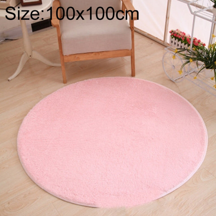 KSolid Round Carpet Soft Fleece Mat Anti-Slip Area Rug Kids Bedroom Door Mats