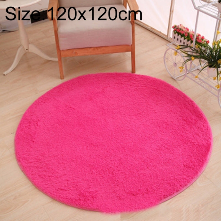 KSolid Round Carpet Soft Fleece Mat Anti-Slip Area Rug Kids Bedroom Door Mats