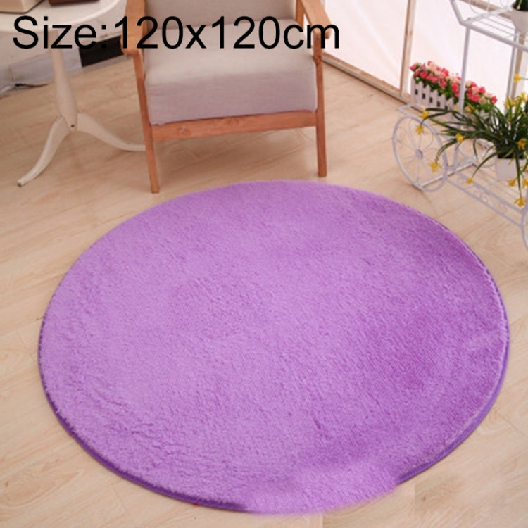 KSolid Round Carpet Soft Fleece Mat Anti-Slip Area Rug Kids Bedroom Door Mats