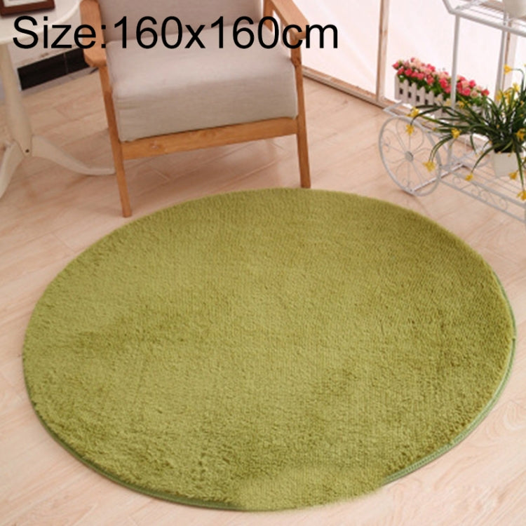 KSolid Round Carpet Soft Fleece Mat Anti-Slip Area Rug Kids Bedroom Door Mats