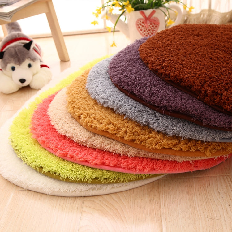 Faux Fur Rug Anti-slip Solid Bath Carpet Kids Room Door Mats Oval  Bedroom Living Room Rugs