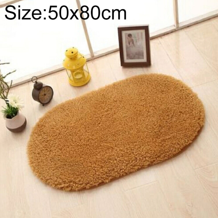 Faux Fur Rug Anti-slip Solid Bath Carpet Kids Room Door Mats Oval  Bedroom Living Room Rugs