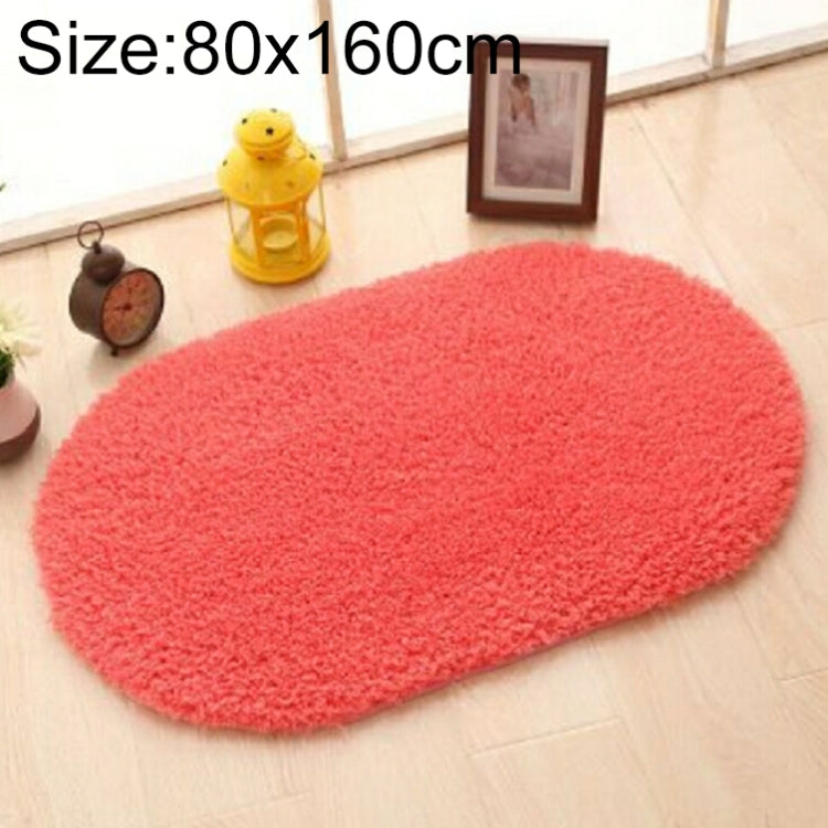 Faux Fur Rug Anti-slip Solid Bath Carpet Kids Room Door Mats Oval  Bedroom Living Room Rugs