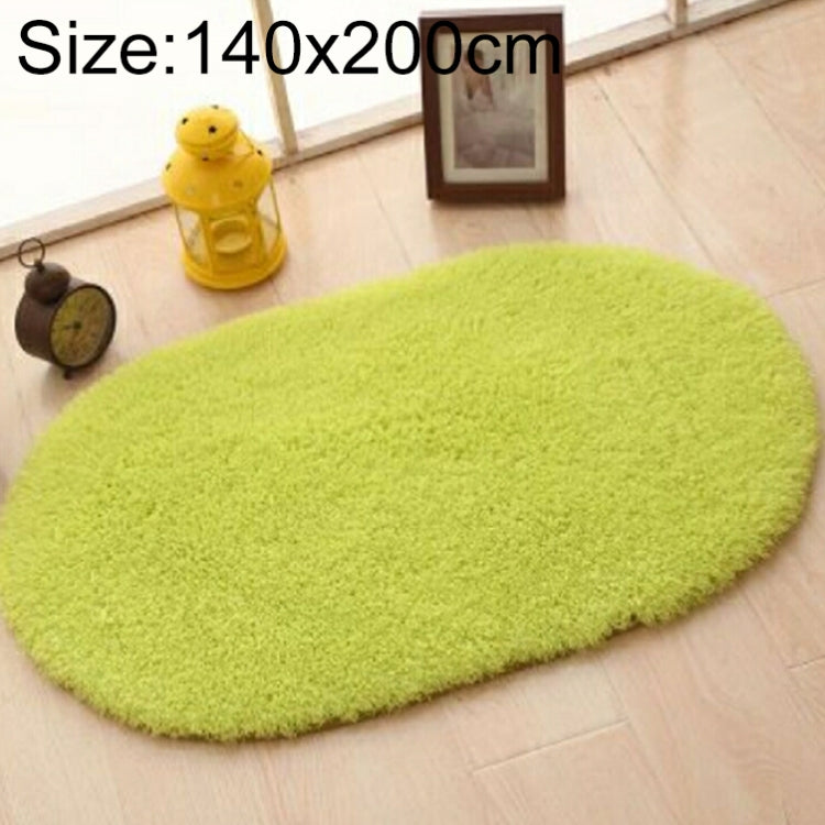 Faux Fur Rug Anti-slip Solid Bath Carpet Kids Room Door Mats Oval  Bedroom Living Room Rugs
