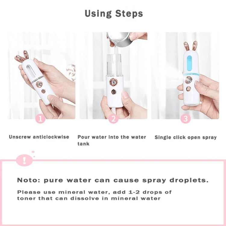 Facial Steamer Nano Spray Water Replenishing Instrument Portable Cold Spray Machine Charging Beauty Instrument Alcohol Disinfection