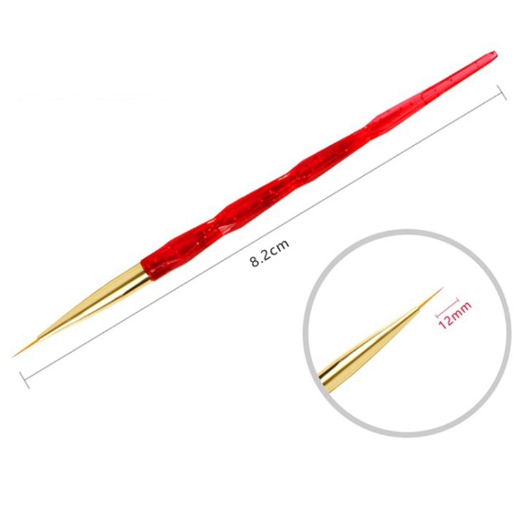 5 Piece/set Acrylic Phototherapy Nail Painting Flower Carved Crystal Pen Nail Pen