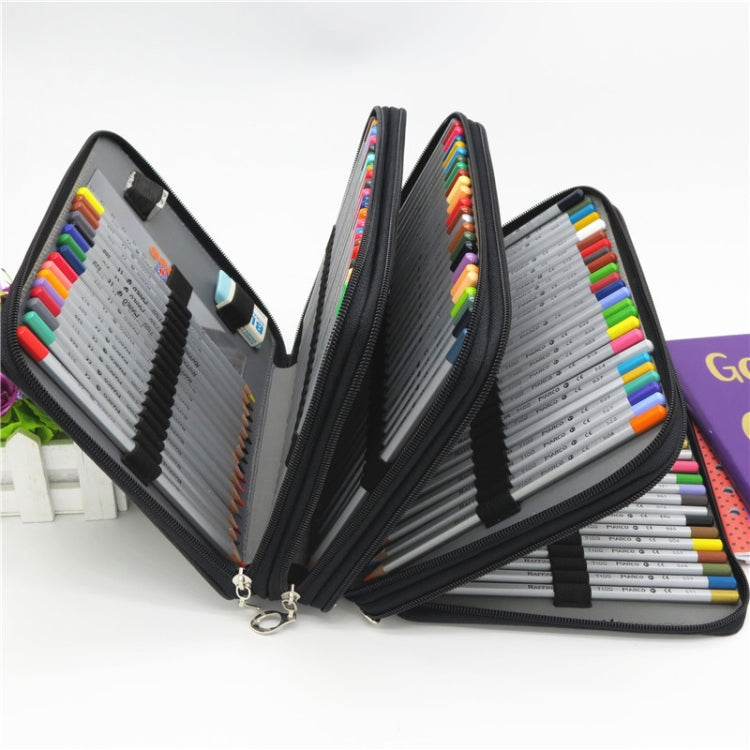 PU Leather School Pencil Case 184 Holes Large Capacity Colored Pencil Bag Box Multi-functional Pencilcase Art Supplies Gift