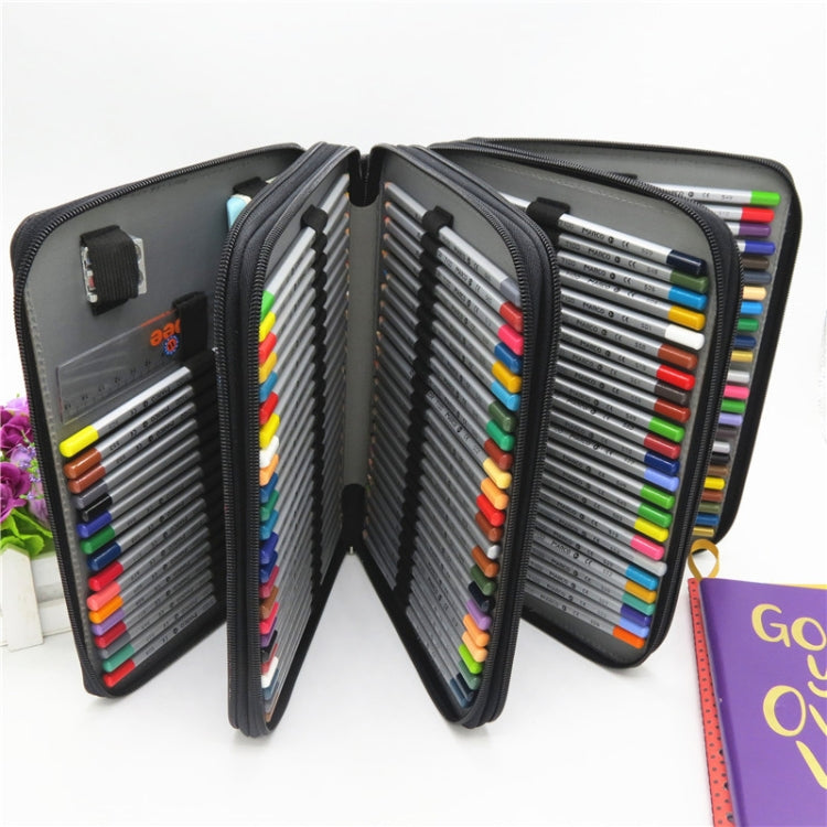 PU Leather School Pencil Case 184 Holes Large Capacity Colored Pencil Bag Box Multi-functional Pencilcase Art Supplies Gift