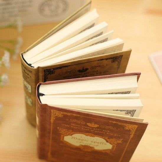 64K Small Pocket Vintage Notebook Handcover Magic Spells Pockets Book Planner Journal Traveler Notepad