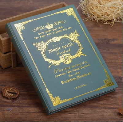 64K Small Pocket Vintage Notebook Handcover Magic Spells Pockets Book Planner Journal Traveler Notepad