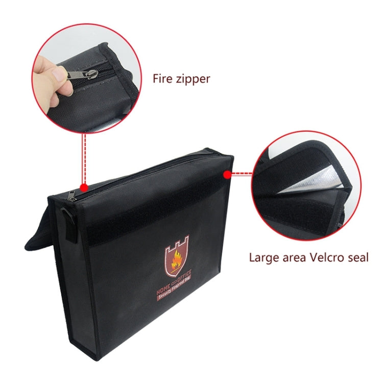 Office Fiberglass Cloth Filing Portable Fire Resistant Waterproof Safe Bag Folder