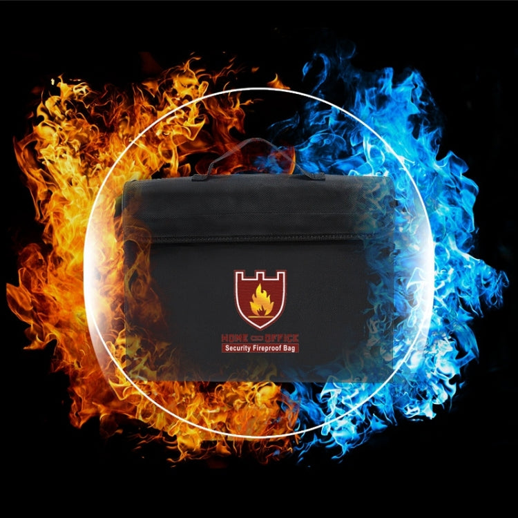 Office Fiberglass Cloth Filing Portable Fire Resistant Waterproof Safe Bag Folder