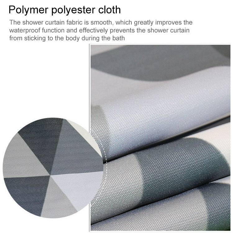 Curtains for Bathroom Waterproof Polyester Fabric Moldproof Bath Curtain