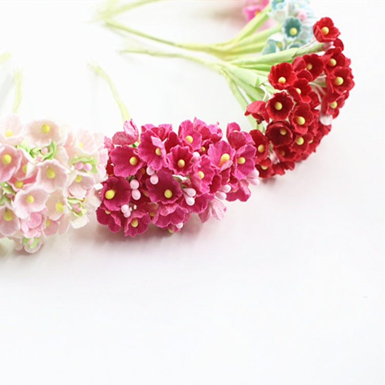 5 Branches DIY Hand-simulated Plum Mini Flocking Cloth Lucky Flower