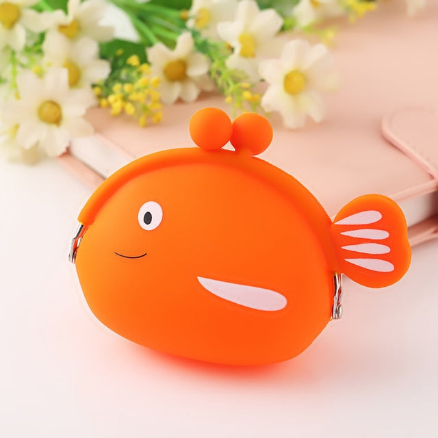 Mini Cute Fish Creative Cartoon Silicone Coin Purse