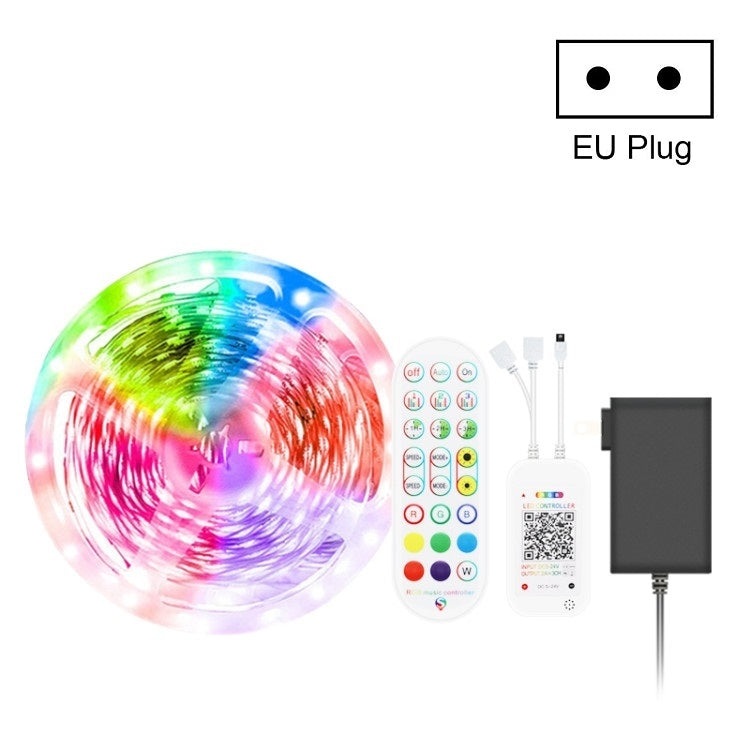 Bluetooth Suit Smart Music Sound Control Light Strip Non-waterproof 5050 RGB Colorful Atmosphere LED Light Strip With 24-Keys Remote Control