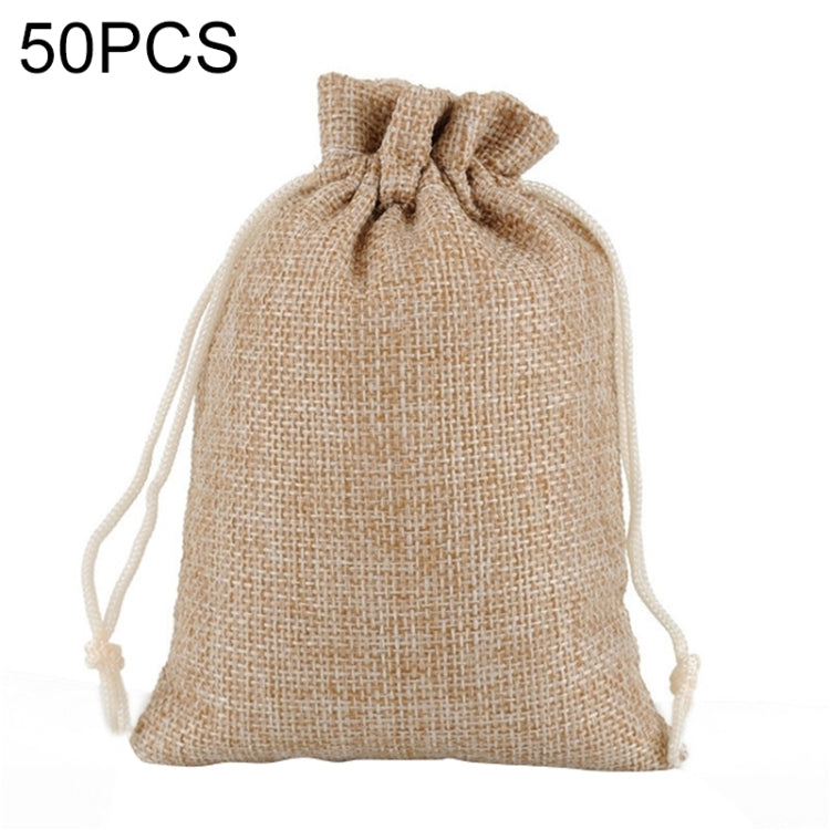 50 PCS Multi size Linen Jute Drawstring Gift Bags Sacks Wedding Birthday Party Favors Drawstring Gift Bags