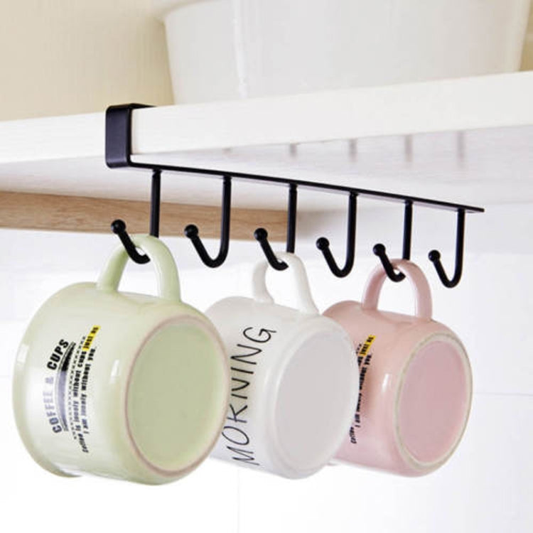 2 PCS Hooks Storage Rack Cup Towel Hanging Holder Bathroom Kitchen Cabinet Organizer