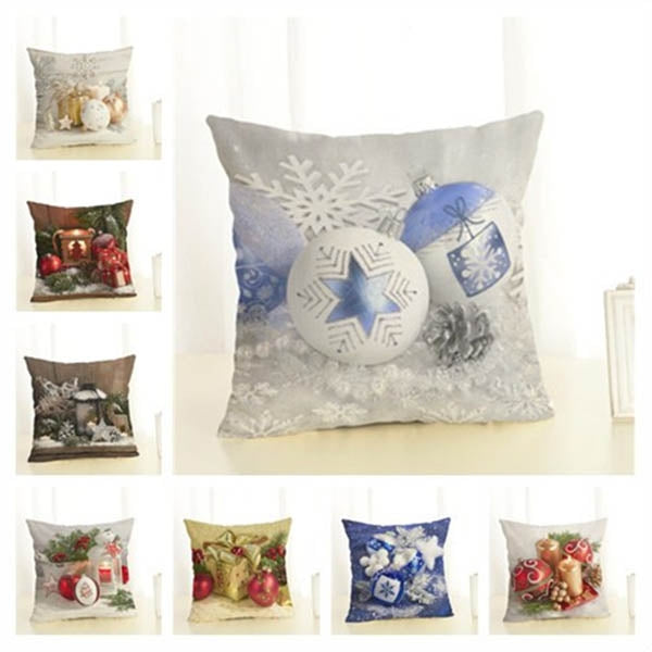 Christmas Decoration Cotton and Linen Pillow Office Home Cushion Without Pillow