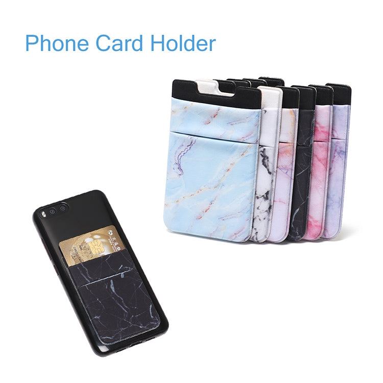 Marble Pattern Road Stretch Phone Back Plastic Card Holder Sticky Phone Clip