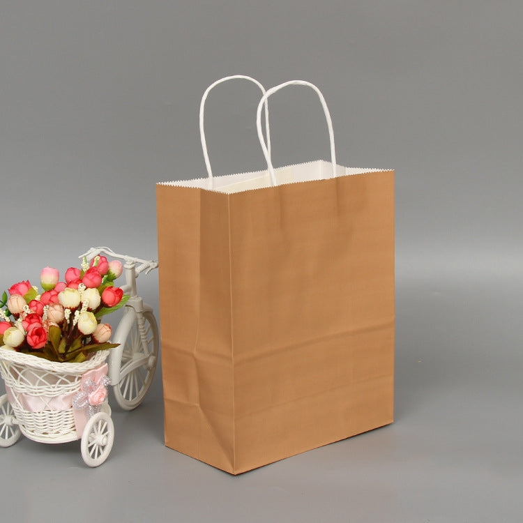 10 PCS Elegant Kraft Paper Bag With Handles for Wedding/Birthday Party/Jewelry/Clothes